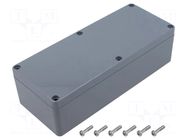 Enclosure: multipurpose; X: 80mm; Y: 195mm; Z: 55mm; ABS; light grey GAINTA