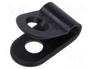Fixing clamp; 3.2mm; polyamide; black; Cable P-clips ESSENTRA