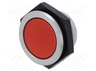 Indicator: LED; flat; red; Ø30mm; IP67; connectors; ØLED: 34mm SIGNAL-CONSTRUCT
