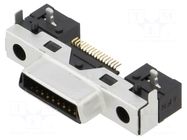 Connector: D-Sub; PIN: 17; socket; male; THT; DH; 1mm HIROSE