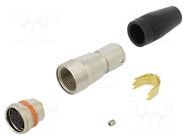 Connector: circular; plug; female; HR25; 1A; PIN: 12; straight; 30VAC HIROSE