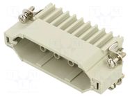 Connector: HDC; contact insert; male; CD; PIN: 25; 10A; 600V; 25+PE ILME
