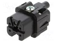 Connector: HDC; contact insert; female; CK; PIN: 4; 10A; 600V; 4+PE ILME