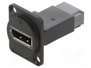 Coupler; DisplayPort socket,both sides; FT; 19x24mm; plastic CLIFF