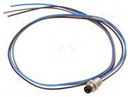 Connector: M8; male; PIN: 3; straight; for cable; plug; 4A; 60V PHOENIX CONTACT