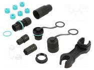 Connector: AC supply; screw terminal; male + female; TH384; 10A TECHNO