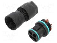 Connector: AC supply; screw terminal; male; TH389; 23mm; 630V; IP68 TECHNO