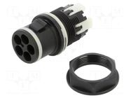 Connector: AC supply; snap-on; male; TH389; 17.5A; 500V; ways: 4 TECHNO