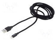 Cable; High Speed,USB 2.0; Apple Lightning plug,USB A plug BASEUS