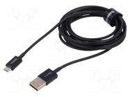 Cable; High Speed,USB 2.0; USB A plug,USB B micro plug; 2m; 2A BASEUS