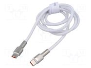 Cable; USB C plug,both sides; 1m; white; 100W BASEUS