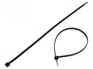 Cable tie; L: 301mm; W: 4.8mm; black; polyamide; 250N; Ømax: 80mm HELLERMANNTYTON