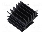 Heatsink: extruded; TO220; black; L: 25mm; W: 19.4mm; H: 28mm; 9K/W FISCHER ELEKTRONIK