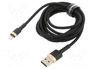 Cable; High Speed,USB 2.0; Apple Lightning plug,USB A plug; 2m BASEUS