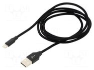 Cable; High Speed,USB 2.0; Apple Lightning plug,USB A plug BASEUS