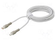 Cable; High Speed,USB 2.0; Apple Lightning plug,USB C plug BASEUS