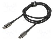 Cable; High Speed,USB 2.0; USB C plug,both sides; 1m; black; 100W BASEUS
