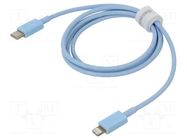 Cable; High Speed,USB 2.0; Apple Lightning plug,USB C plug; 1m BASEUS