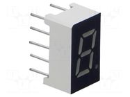 Display: LED; 7-segment; 7.62mm; 0.3"; 33mcd; anode; Colour: grey OPTO Plus LED