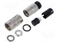 Connector: M16; plug; female; 423; 5A; 250V; PIN: 6; straight; brass BINDER