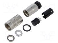 Connector: M16; plug; female; PIN: 6; 5A; 250V; 423; soldering; IP67 BINDER