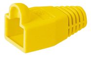 Strain Relief Boot for RJ45 Plugs, yellow-orange - cable entry 6.40 mm