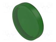 Actuator lens; OptoHiT; green; plastic; Ø23.7mm EAO
