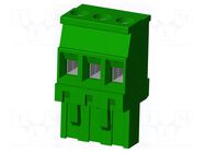 Connector: pluggable terminal block; plug; female; TS; 15A; 300V AMPHENOL ANYTEK