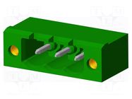 Connector: pluggable terminal block; socket; male; OQ; PIN: 3; THT AMPHENOL ANYTEK