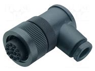 Connector: circular; 400V; 20A; PIN: 5; plug; female; screw terminal BINDER