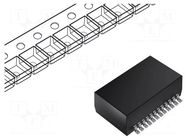 Transformer: LAN; SMD; 1dB; Network: Ethernet 10/100/1000Mbps PULSE