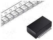 Transformer: LAN; SMD; 1dB; Network: Ethernet 10/100/1000Mbps PULSE