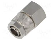 Screw-on fitting; threaded; max.15bar; nickel plated brass; 8mm PNEUMAT