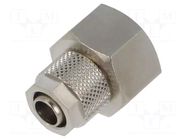 Screw-on fitting; threaded; max.15bar; nickel plated brass; 8mm PNEUMAT