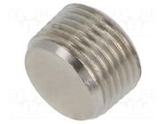 Accessories: screw plug; R 3/8" external; nickel plated brass PNEUMAT