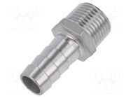 Threaded fitting; connector pipe; max.10bar; L: 48.5mm PNEUMAT