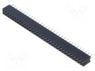 Connector: pin strips; socket; female; PIN: 64; straight; THT; 2x32 SAMTEC