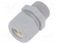 Cable gland; multi-hole; NPT1/2"; IP65; polyamide; grey; 2mm HUMMEL