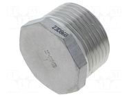 Screw plug; max.10bar; acid resistant steel AISI 316; 24mm PNEUMAT