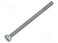 Screw; M2x30; 0.4; Head: cheese head; slotted; 0.5mm; steel; zinc BOSSARD