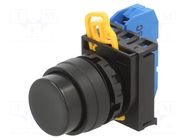 Switch: push-button; 22mm; Stabl.pos: 2; NO; black; none; IP65; YW IDEC