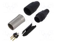 Connector: XLR; plug; male; XX-HD; 16A; PIN: 3; straight; for cable NEUTRIK