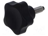 Knob; Ø: 32mm; Ext.thread: M6; 16mm; H: 22.5mm; polyamide ELESA+GANTER