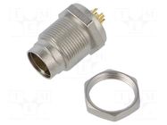 Connector: M9; socket; male; Plating: gold-plated; 125V; 3A; IP40 BINDER