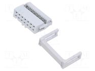 Connector: IDC; plug; female; PIN: 14; Quickie; IDC; 2.54mm; 2x7; grey AMPHENOL COMMUNICATIONS SOLUTIONS