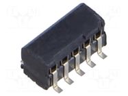 Connector: pin strips; socket; female; PIN: 10; horizontal; SMT SAMTEC