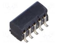 Connector: pin strips; socket; female; PIN: 10; horizontal; SMT SAMTEC