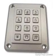 KEYPAD, ILLUM, 3X4 MATRIX, 0.005A, 5V