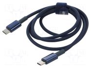 Cable; High Speed,USB 2.0; USB C plug,both sides; 1m; navy blue BASEUS