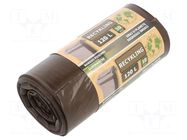 Trash bags; brown; 120l; 10pcs. SOLID TOOLS